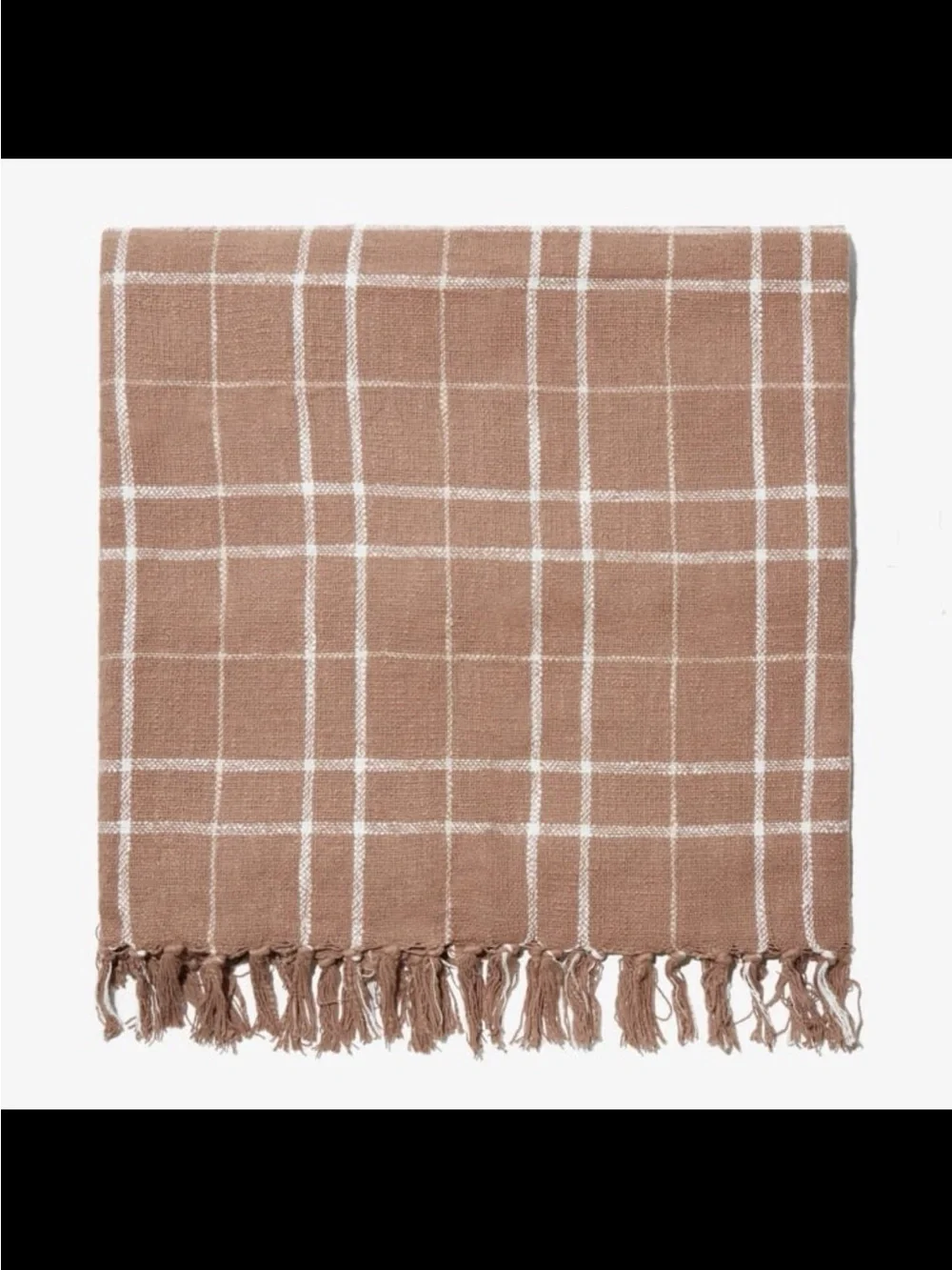 NEW LITTLE KORBOOSE WOVEN THROW BLANKET MOCHA MOUSSE